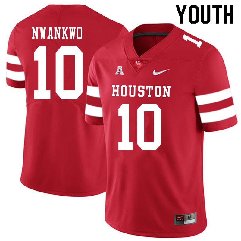 Youth #10 Chidozie Nwankwo Houston Cougars College Football Jerseys Sale-Red